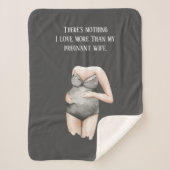 Couverture Sherpa Jolie Romantique Grossesse Femme Cadeau Avec Citat (Devant)