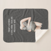 Couverture Sherpa Jolie Romantique Grossesse Femme Cadeau Avec Citat (Devant (Horizontal))