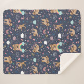 Couverture Sherpa Jolies fentes Sherpa Blanket (Devant (Horizontal))