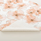 Couverture Sherpa Jolies fleurs de pêche (3/4)
