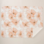 Couverture Sherpa Jolies fleurs de pêche (Devant (Horizontal))