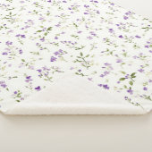Couverture Sherpa Jolies Fleurs Lavande (3/4)