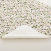 Couverture Sherpa Jolies Fleurs Rose Blush (3/4)