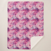 Couverture Sherpa Jolies Fleurs Roses (Devant)