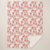 Couverture Sherpa Jolies Fleurs Roses (Devant)