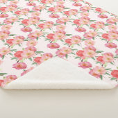 Couverture Sherpa Jolies Fleurs Roses (3/4)