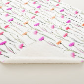 Couverture Sherpa Jolies oeillets avec Motif de tiges (3/4)