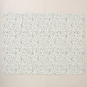 Couverture Sherpa Jolies Oiseaux Bleus (Devant (Horizontal))