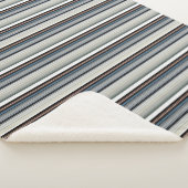 Couverture Sherpa Jolies rayures grises et blanches (3/4)