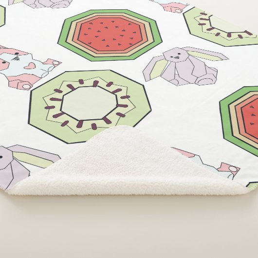 Couverture Sherpa Jouets à capuchon bleu (3/4)