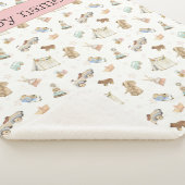 Couverture Sherpa Jouets vintages poussette pour bébé (3/4)