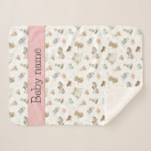 Couverture Sherpa Jouets vintages poussette pour bébé (Devant (Horizontal))