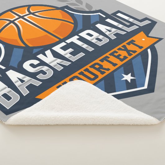 Couverture Sherpa Joueur de basket AJOUTER LE NOM Varsity School Tea (3/4)