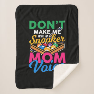 Couverture Sherpa Joueur de billard Je Suis Snooker Mom
