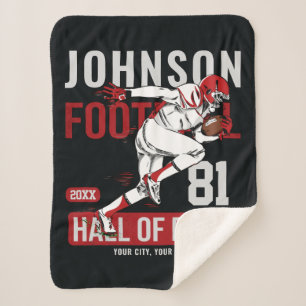 Couverture Sherpa JOUEUR DE Football Personnalisé Équipe NUMBER Spor