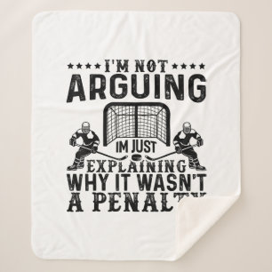 Couverture Sherpa Joueur de hockey argumenter cadeau Drôle Hockey