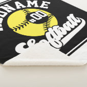 Couverture Sherpa Joueur de softball personnalisé AJOUTER LE NOM Équ (3/4)