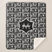 Couverture Sherpa Joueur d'échecs thème Cool Monogramme (Devant)