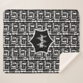 Couverture Sherpa Joueur d'échecs thème Cool Monogramme (Devant (Horizontal))