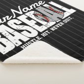 Couverture Sherpa Joueur d'équipe de baseball rétro AJOUTER NOM Pins (3/4)