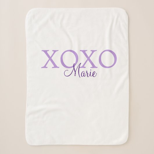 Couverture Sherpa Jour de la Saint Valentin Xoxo ajouter nom pastel (Devant)