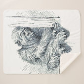 Couverture Sherpa Jour de repos - Young Ape Gorilla Blanket (Devant (Horizontal))