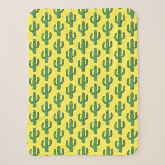 Couverture Sherpa Jour des morts heureux Cactus Patterned (Devant)