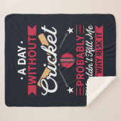 Couverture Sherpa Jour sans cricket Funky Sports (Devant (Horizontal))