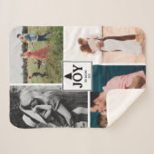 Couverture Sherpa Joy Noël Famille Photo Collage Noël (Devant (Horizontal))