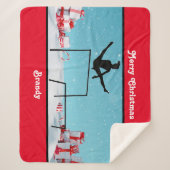 Couverture Sherpa Joyeuse Gymnastique de Noël (Devant)