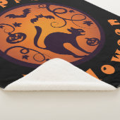 Couverture Sherpa Joyeuse lanterne d'Halloween araignées et chauves- (3/4)