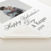 Couverture Sherpa Joyeuse Saint-Valentin couple photo moderne simple (3/4)