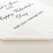 Couverture Sherpa Joyeuse Saint-Valentin nom date message simple élé (3/4)