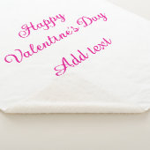 Couverture Sherpa Joyeuse Saint-Valentin texte rose nom message (3/4)