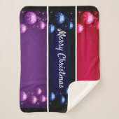 Couverture Sherpa Joyeuses ampoules de Noël (Devant)