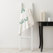 Couverture Sherpa Joyeuses Pâques œufs verts pastel nom date simple (En situation)