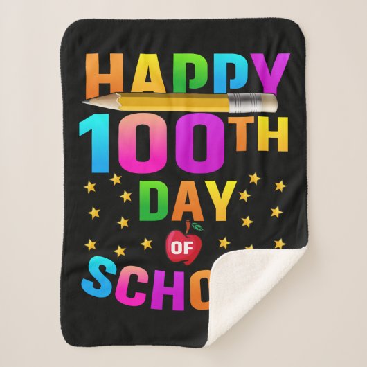 Couverture Sherpa Joyeux 100e jour d'école pour enseignants et étudi (Devant)