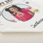 Couverture Sherpa Joyeux Anniversaire simple personnalisé cadeau pho (3/4)