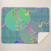 Couverture Sherpa Joyeux Balloons d'anniversaire Sherpa Blanket (Devant (Horizontal))