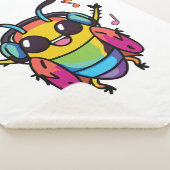 Couverture Sherpa Joyeux cafard avec écouteurs écoutant de la musiqu (3/4)