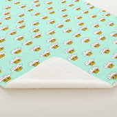 Couverture Sherpa Joyeux cupcakes sur vert (3/4)