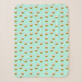 Couverture Sherpa Joyeux cupcakes sur vert (Devant)