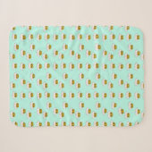 Couverture Sherpa Joyeux cupcakes sur vert (Devant (Horizontal))