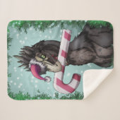 Couverture Sherpa Joyeux dinosaure de Noël (Devant (Horizontal))