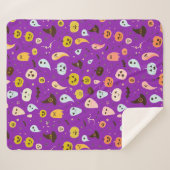 Couverture Sherpa Joyeux Fantômes mignons d'Halloween (Devant (Horizontal))