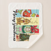 Couverture Sherpa Joyeux Grinchmas Collage de vacances (Devant)