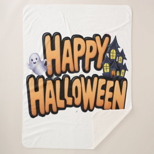 Couverture Sherpa Joyeux Halloween (Devant)