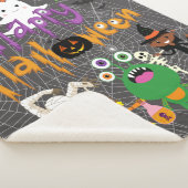 Couverture Sherpa Joyeux Halloween Enfants mignonnes et Éffrayants (3/4)