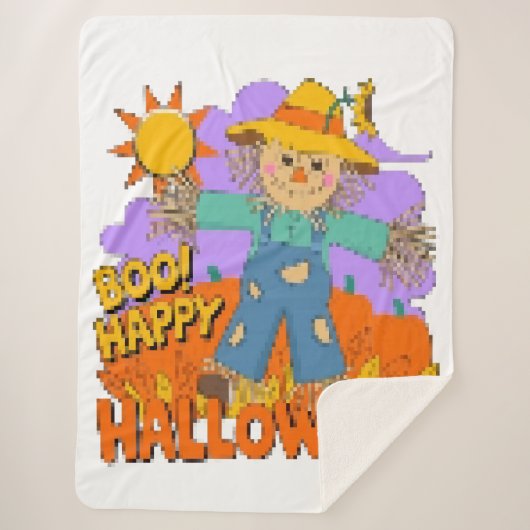 Couverture Sherpa Joyeux Halloween garçon (Devant)