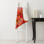 Couverture Sherpa Joyeux Jardin de Fleur Orange (En situation)